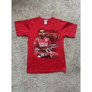 Tony Stewart NASCAR Haas Racing #14 2-sided Graphic Car T shirt Mens Size Small